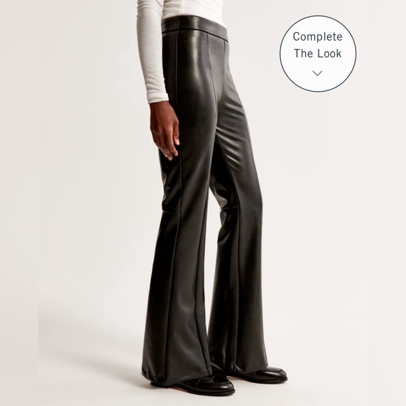 Abercrombie & Fitch Vegan Leather Pants. Size S Short. Nearly new condition. - Picture 3 of 6